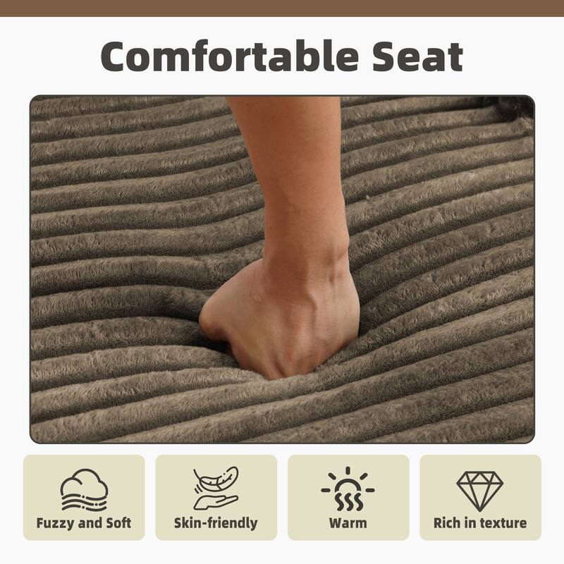 Oversized Upholstered Modular Sectional Chaise Lounge with Pillows