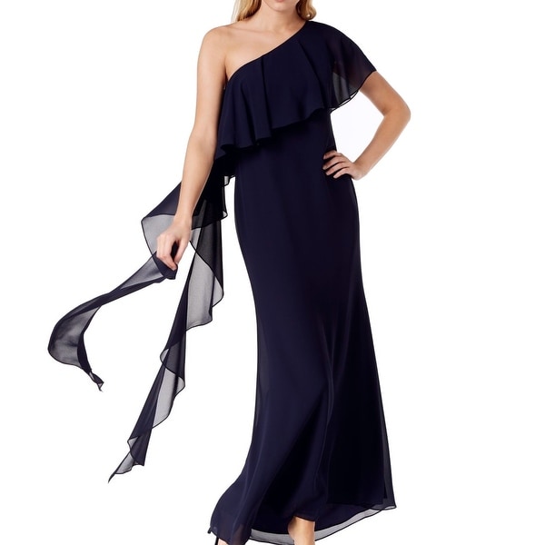 vince camuto one shoulder ruffle dress