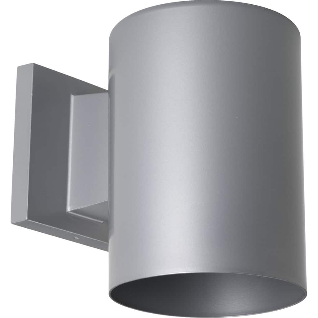 5" Metallic Gray LED Outdoor Wall Cylinder - 8.870" x 9.000" x 6.500"