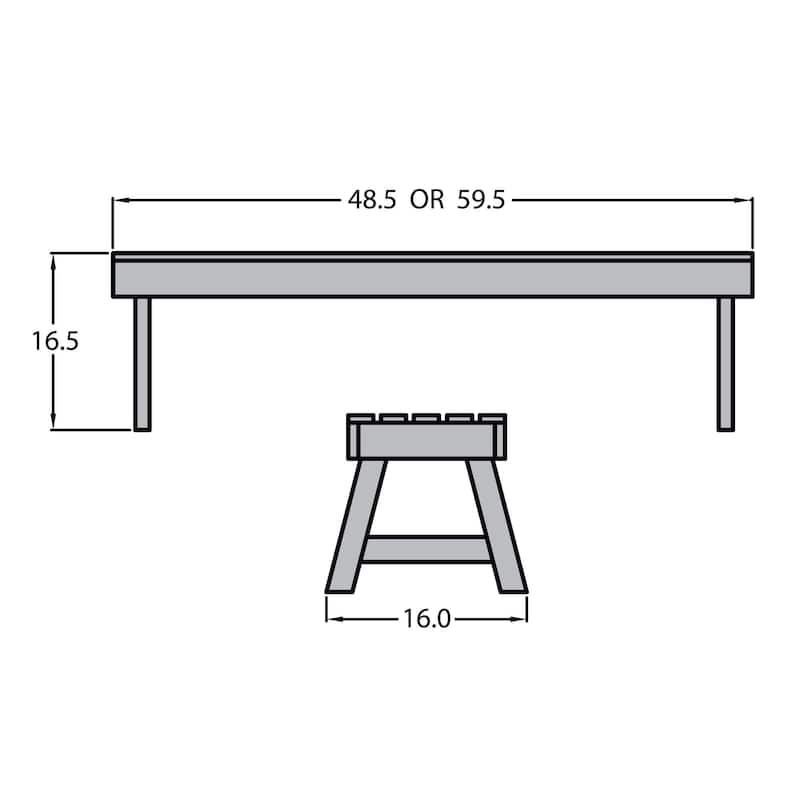 Highwood Weatherly 4-foot Eco-friendly Synthetic Wood Picnic Bench
