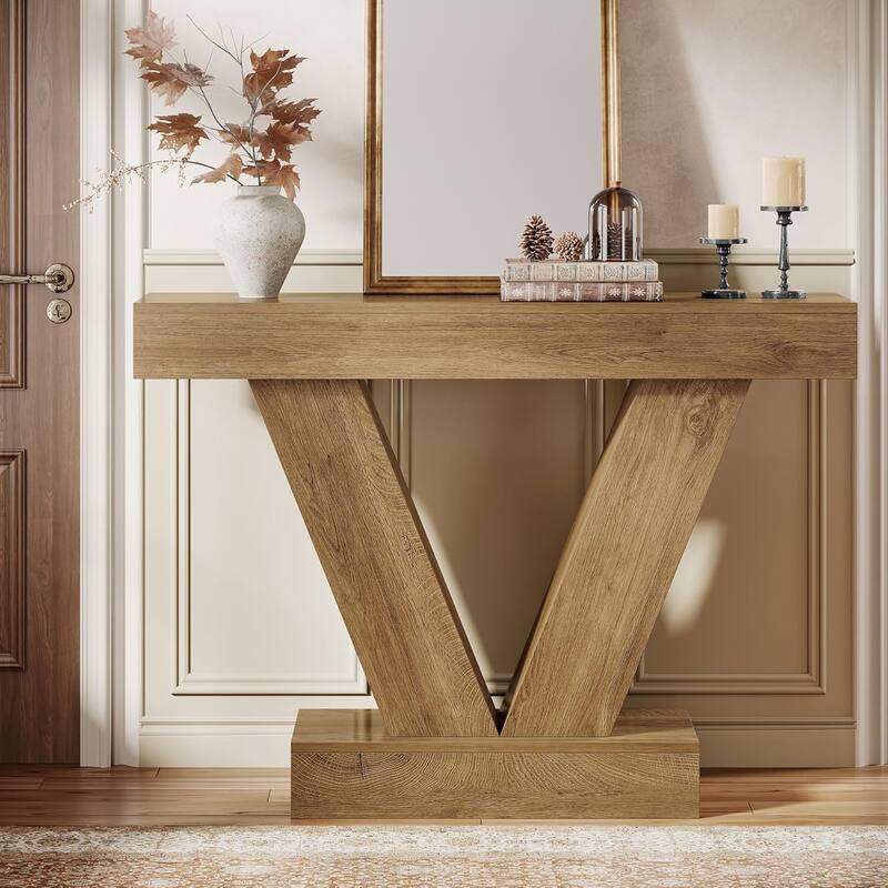 41.3" Console Table with V-Shaped Legs for EntrywayLiving Room, Hallway, Foyer, Entrance