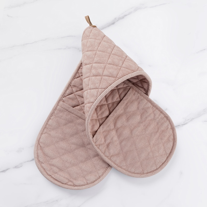 No. 918 Portina Stonewashed Cotton Quilted 1-Piece Double Oven Mitt