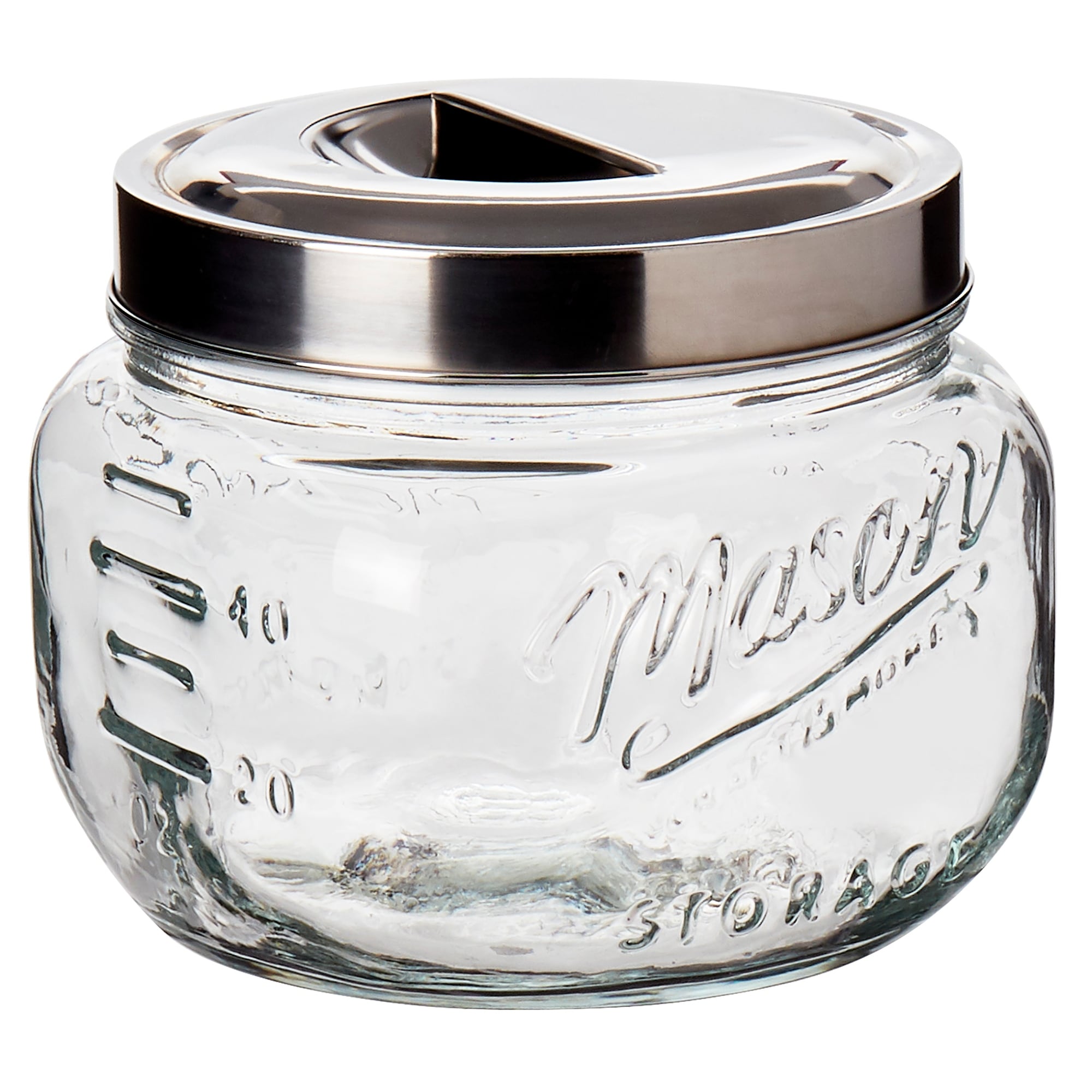 Mason Craft & More 56oz (1.65L) Clear Glass Jar w/ Pop-Up Metal Lid - Set  of 2 - On Sale - Bed Bath & Beyond - 33793773