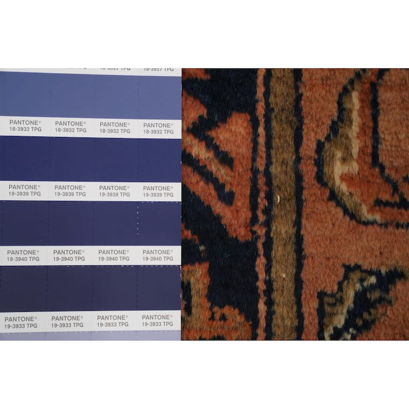 Hand Knotted Oriental 100% Wool Carpet Traditional Floral Oranges & Rust Lilian Area Rug - 4' 4'' X 3' 2''
