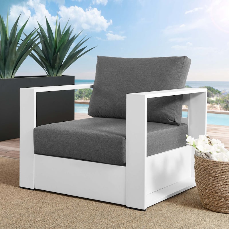 Tahoe Outdoor Patio Powder-Coated Aluminum Armchair