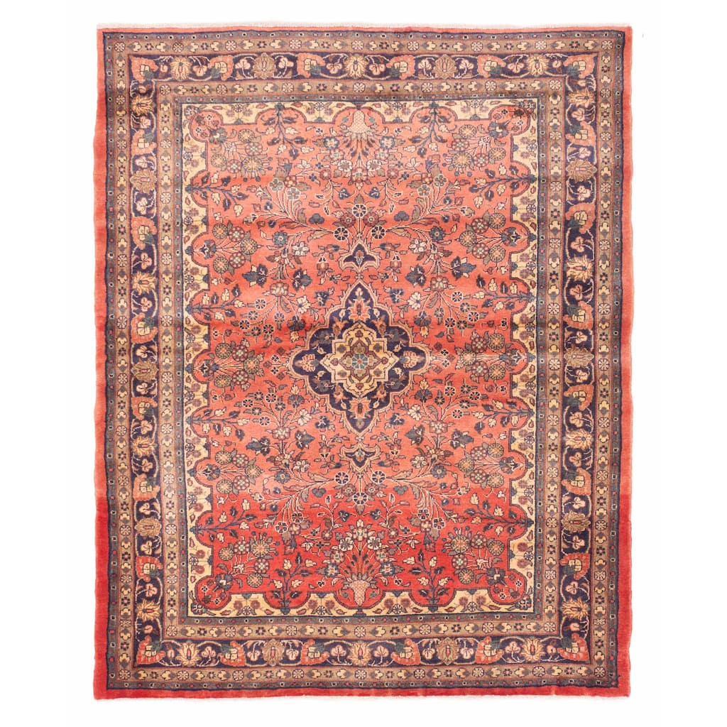 ECARPETGALLERY Hand-knotted Anadol Light Red Wool Rug - 5'0 x 6'3
