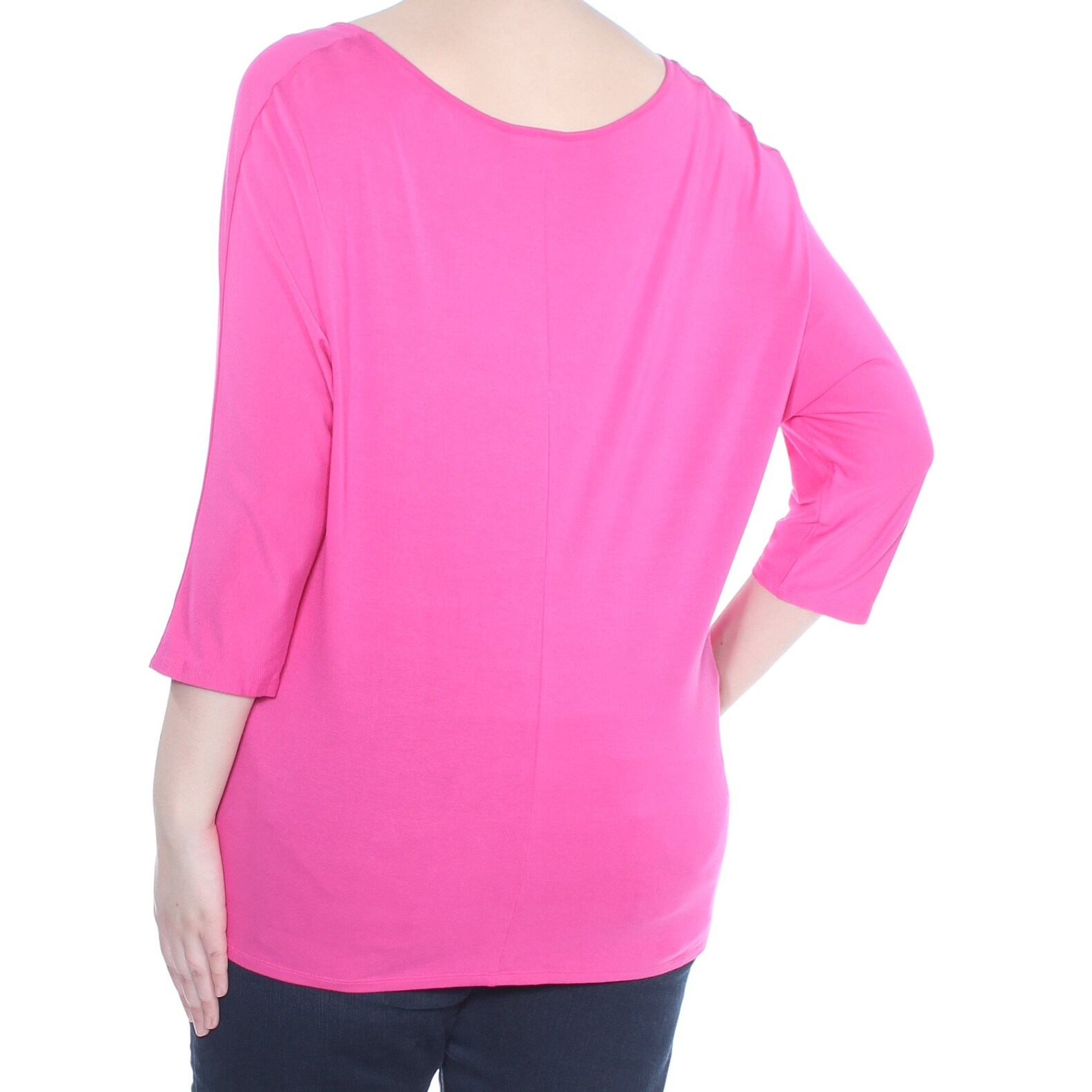 Shop Thalia Sodi Womens Pink 3 4 Sleeve Scoop Neck Top Size Xl
