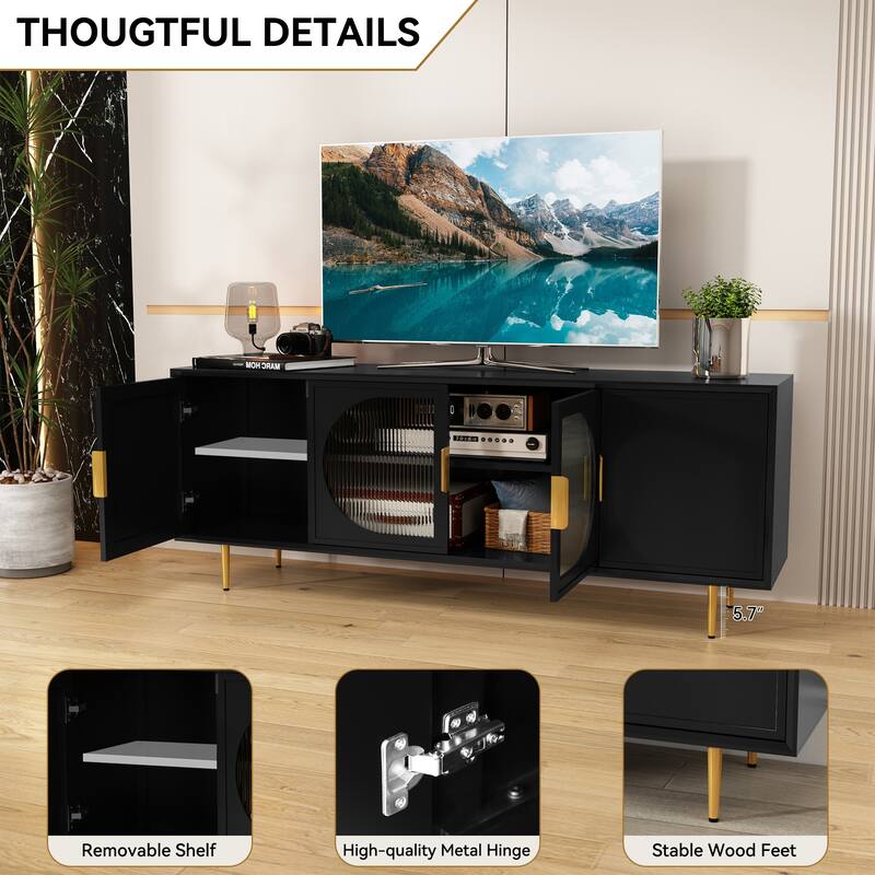 66'' Media Console for TVs up to 70 inch - Black