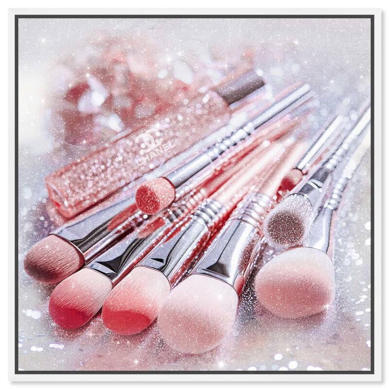 Brush Collection Blush Canvas by Art Remedy - White - 16" x 16"