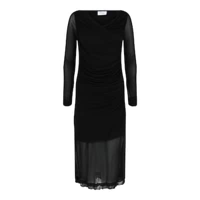 Ferragamo Ruched Long Sleeve Mini Dress, ,