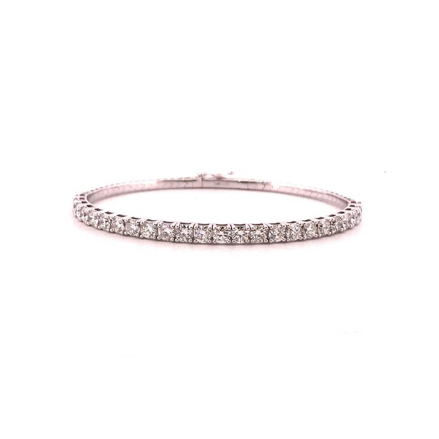 Kabella 14kt Gold Diamond Flexible Bangle (over 4 cts tw)