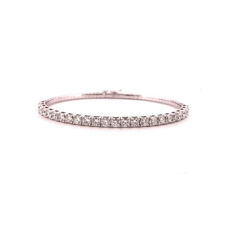 Kabella 14kt Gold Diamond Flexible Bangle (over 4 cts tw)