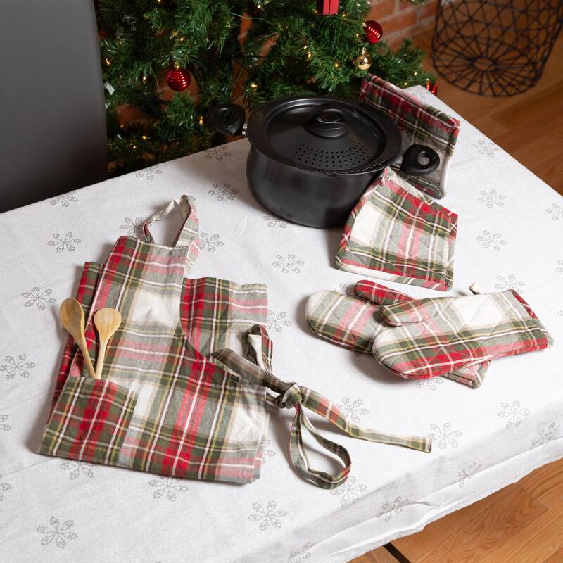 Fabstyles Celebration Plaid Cotton Apron