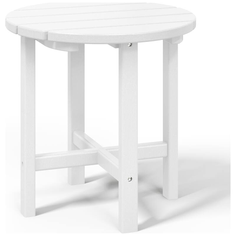 Laguna Outdoor 3-Piece Folding Adjustable Adirondack Chair with Hideaway Ottoman & Round Side Table