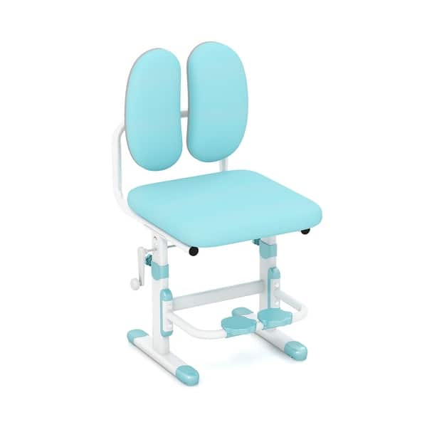 slide 2 of 2, Ergonomic Height-adjustable Kids Study Chair with Double Back Support - 19" x 15.5" x 30.5"-35"