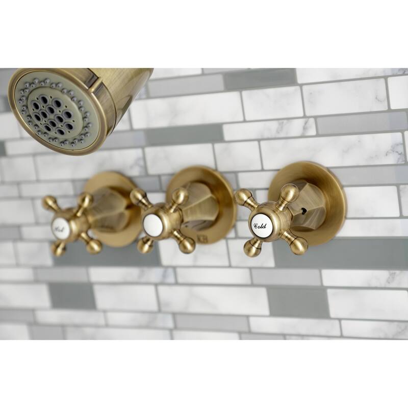 Metropolitan Three-Handle Tub and Shower Faucet