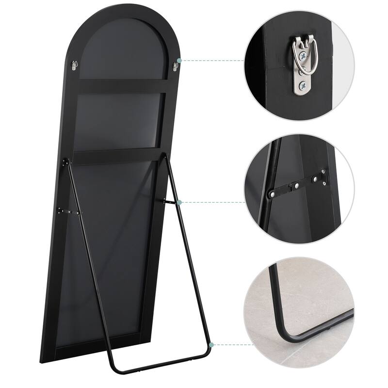 Arched Mirror Full-length Floor Mirror with Standing