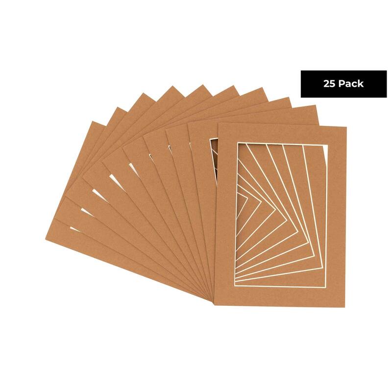 11x14 Mat for 12x18 Frame Precut Mat Board AcidFree Brown 11x14 Photo Matte Made to Fit a
