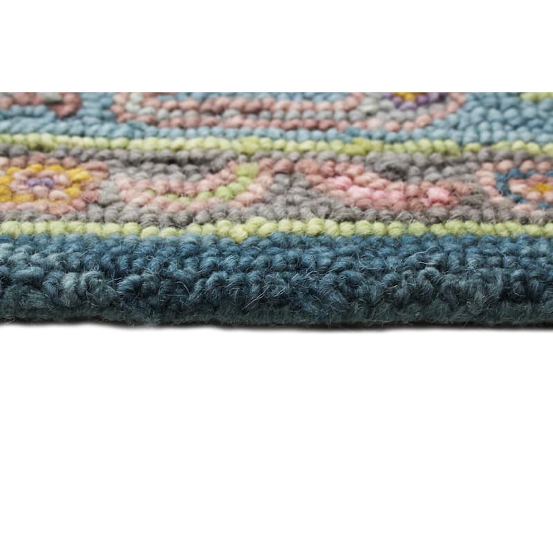 Bashian Nikhil Teal Transitional Area Rug