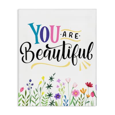 Stupell You Are Beautiful Encouragement Canvas Wall Art Design By Kim Allen