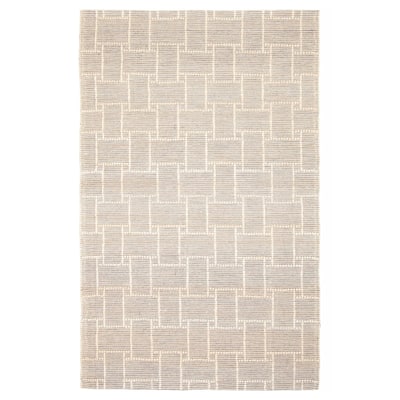 ECARPETGALLERY Braid weave Sienna Cream Wool Rug - 5'0 x 7'11