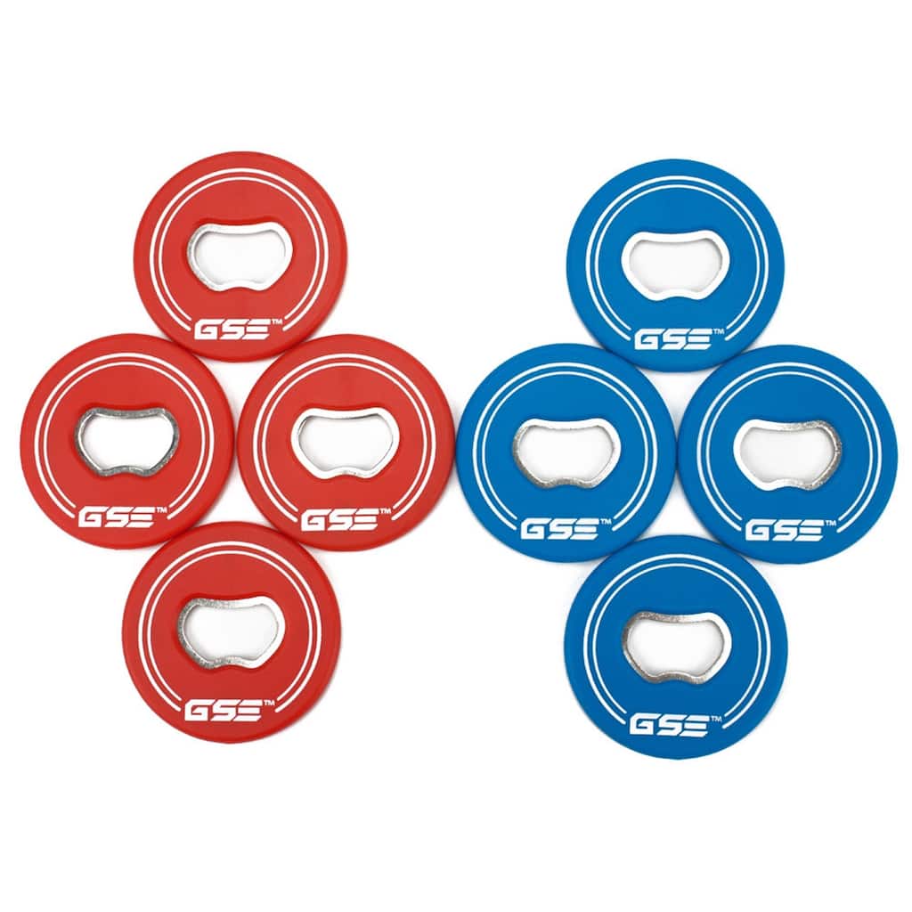 GSE™ Set of 8 Washer Toss Game Replacement Washers with Bottle Opener - Red/Blue