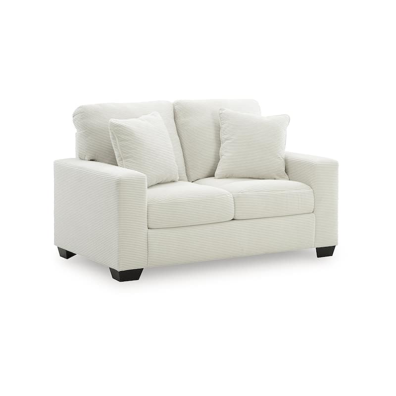 Signature Design by Ashley Ammon White Loveseat - 62"W x 38"D x 40"H