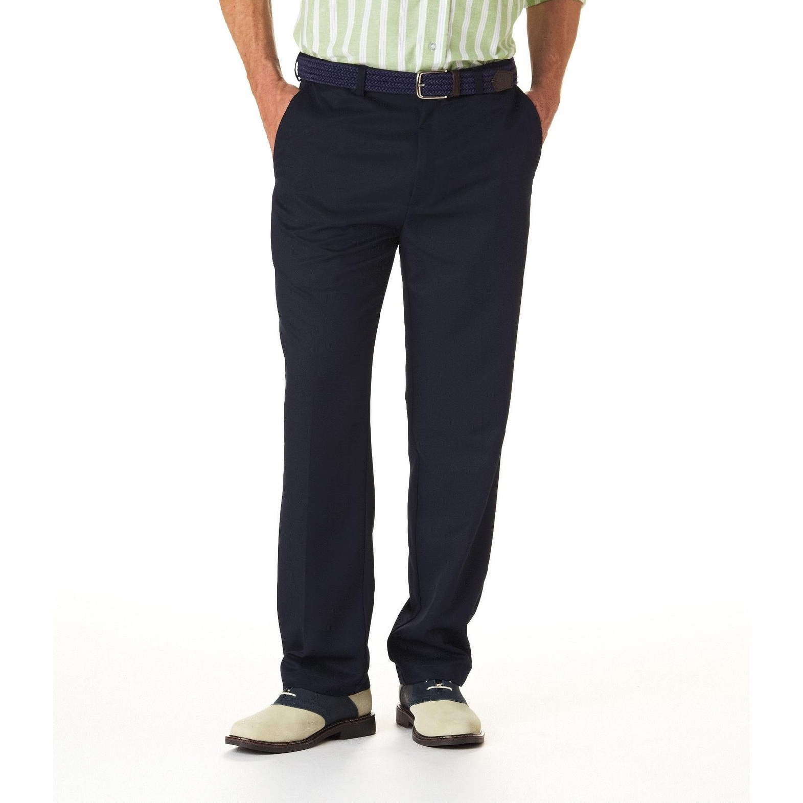 Shop Haggar Black Men S Size 36x29 No Iron Flat Front Dress Pants