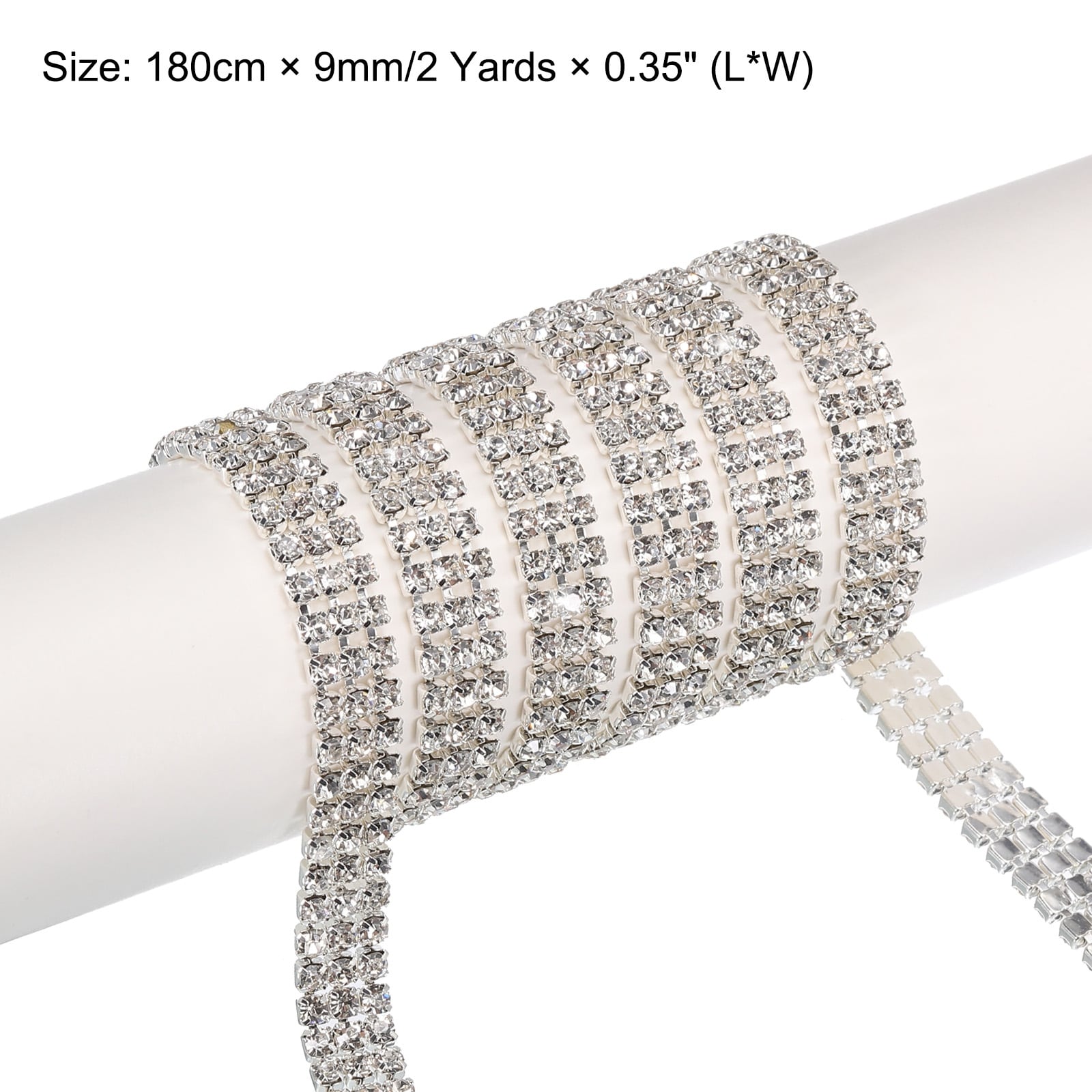 Crystal Rhinestone Diamond Close Chain Trim Claw Cup Chain for Sewing, Crafts, DIY Jewelry Wedding Decorations