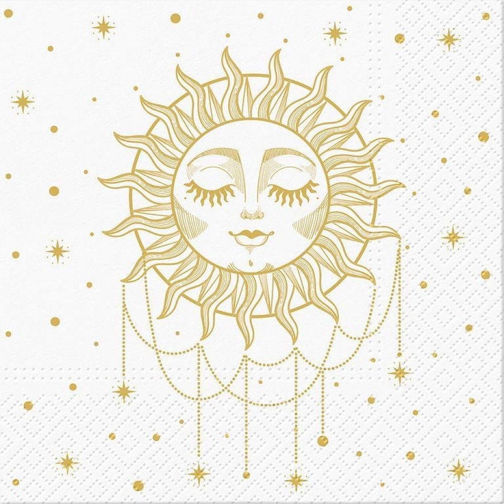 Set Of 20 Luncheon Bohemian Sun Napkins