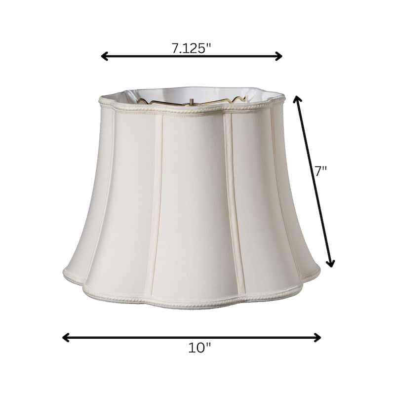 Cloth & Wire Slant Melon Out Scallop Softback Lampshade with Washer Fitter