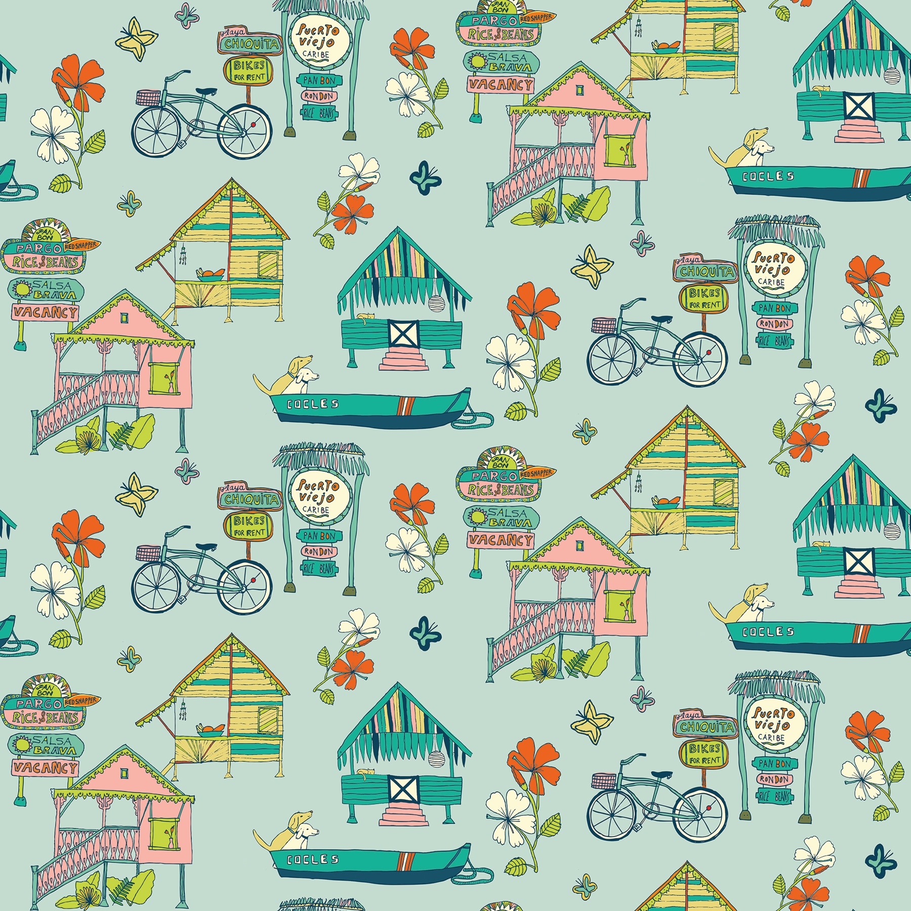 Blue Caribbean Peel and Stick Wallpaper by RoomMates