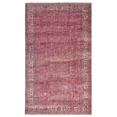 ECARPETGALLERY Hand-knotted Color Transition Dark Red Wool Rug - 5'4 x 9'1