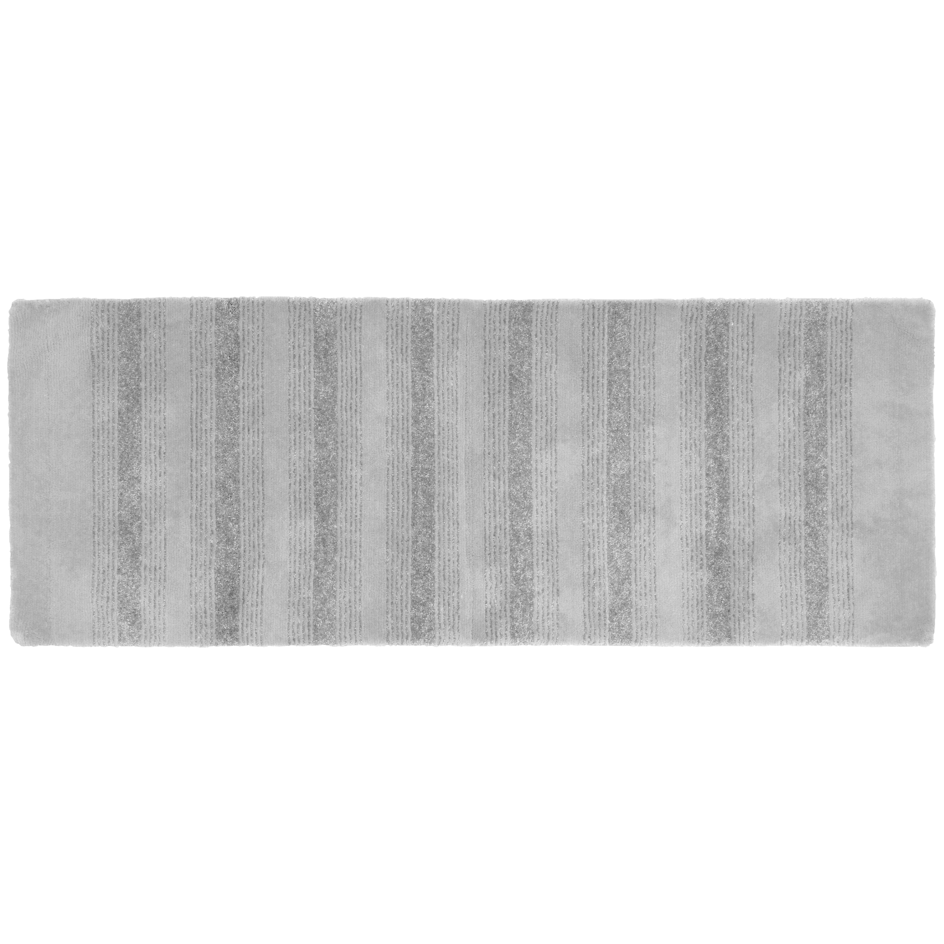 MODERN THREADS Platinum Reversible Contrast Stripe Bath Runner