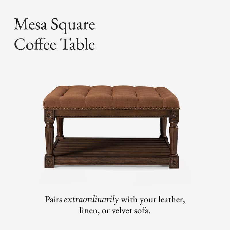 Maven Lane Mesa Square Upholstered Coffee Table