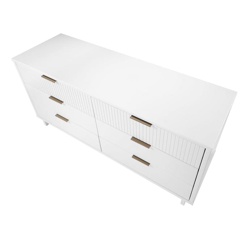 Manhattan Comfort Granville 55.07" Modern Double Wide 6 Drawer Dresser