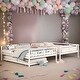preview thumbnail 2 of 11, Modern Silver Full XL/Queen Bunk Bed with Trundle-Durable Iron Frame & Safety Features Triple Bunk