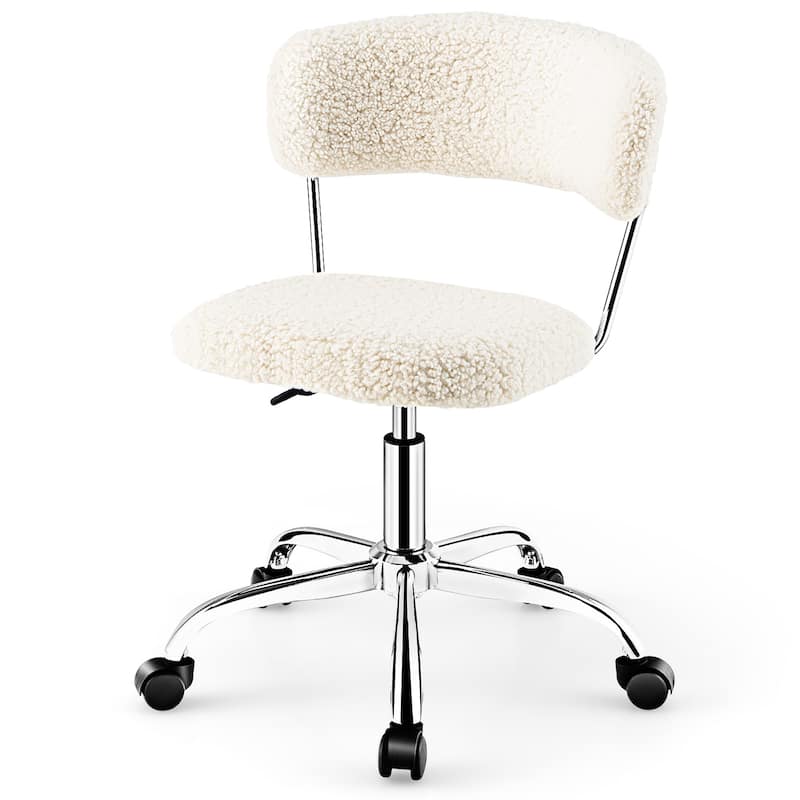 Home Office Chair Low Back Swivel Leisure Chair w Padded Seat