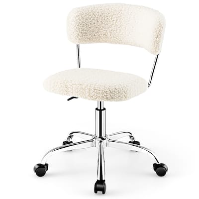 Home Office Chair Low Back Swivel Leisure Chair w Padded Seat