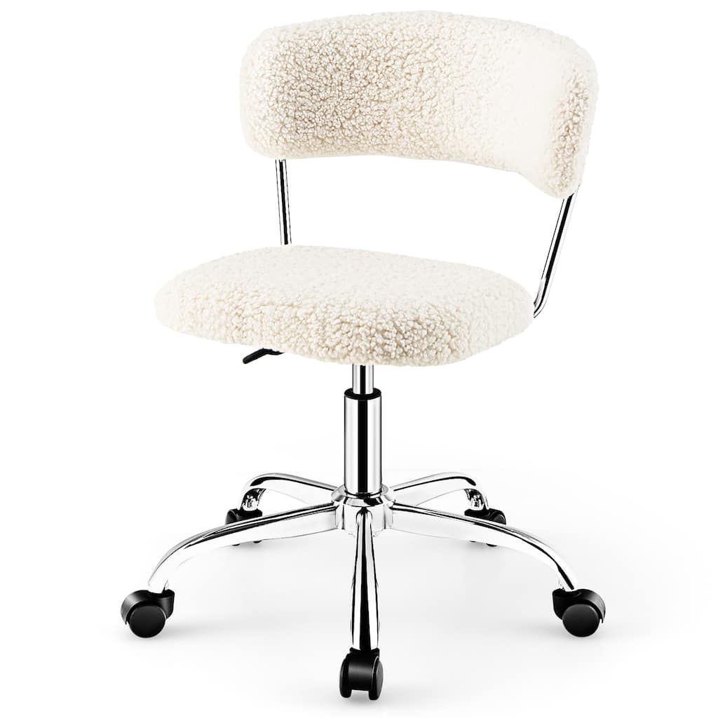 Home Office Chair Low Back Swivel Leisure Chair w Padded Seat
