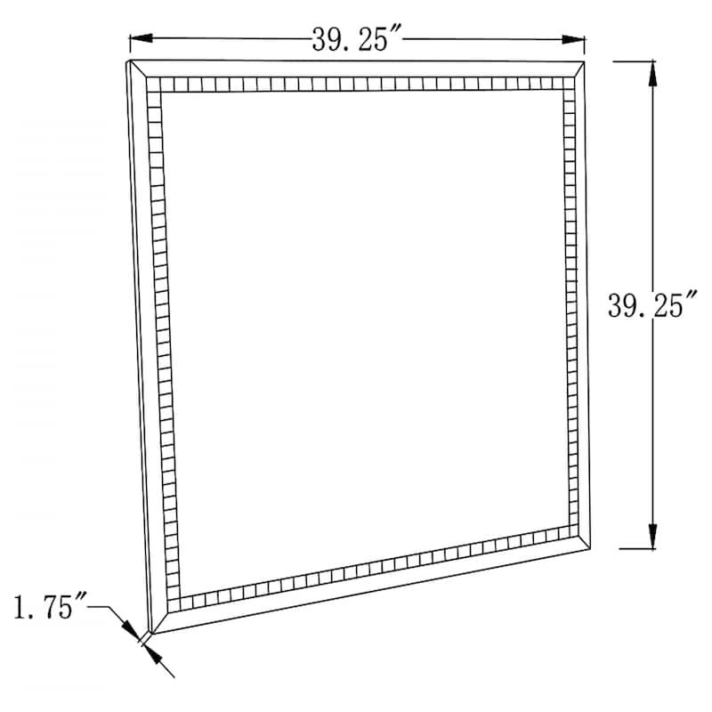 Noelle 39 x 39 Inch Wall Mirror with LED Lighting Silver