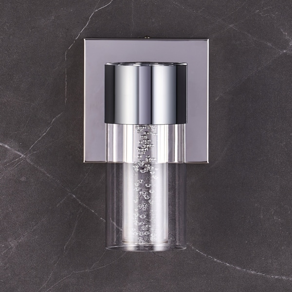 slide 2 of 11, CO-Z 7-Inch Acrylic Wall Sconce Vanity Light Integrated LED - Chrome Chrome