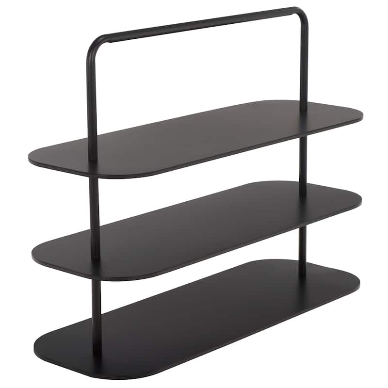 SAFAVIEH Home Jordan 3 Tier Metal Shoe Rack - 34"W x 13"D x 26"H