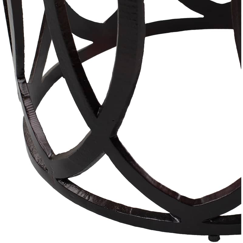 Artistic Weavers Mullac Glam Metal Drum 16-inch Tall Accent Table - 18"H x 16"W x 16"D