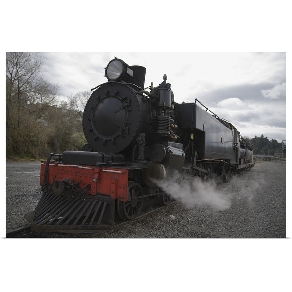 "Old steam train working in Taihape, New Zealand" Poster Print