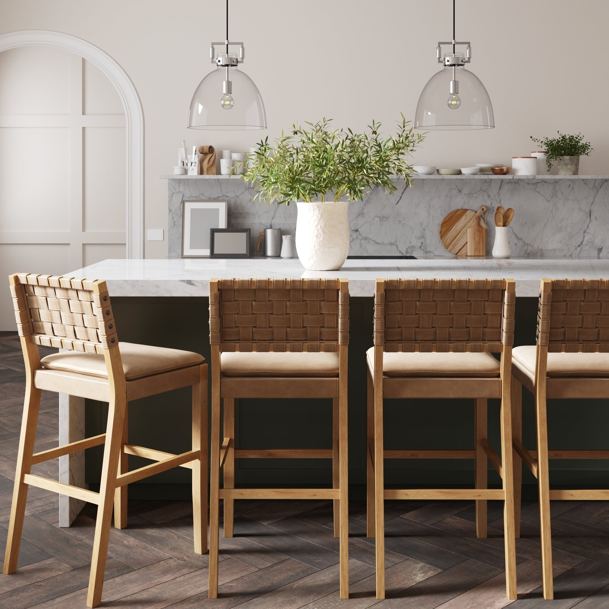 Leather strap hotsell barstool