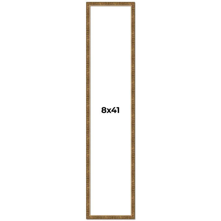 8x41 Frame Gold Solid Wood Picture Frame - Complete Modern Photo Frame