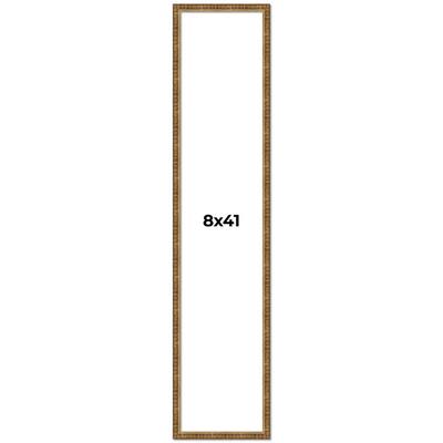 8x41 Frame Gold Solid Wood Picture Frame - Complete Modern Photo Frame