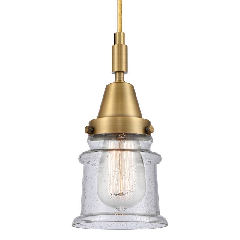 Innovations Lighting 447-1P-G184S Canton 5" Wide Mini Pendant with - Brushed Brass