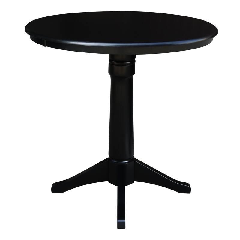 International Concepts Solid Wood 36" Round Pedestal Dining Table